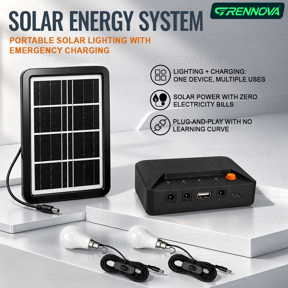 Power Outage Light - Grennova Portable Complete Solar Power Lighting