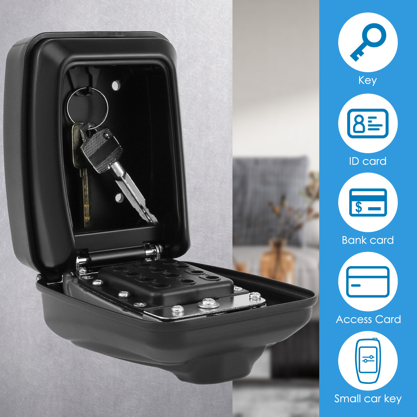 Key Lock Box Wall-Mount Secret - Lockbox Key Secure recensione e prezzo