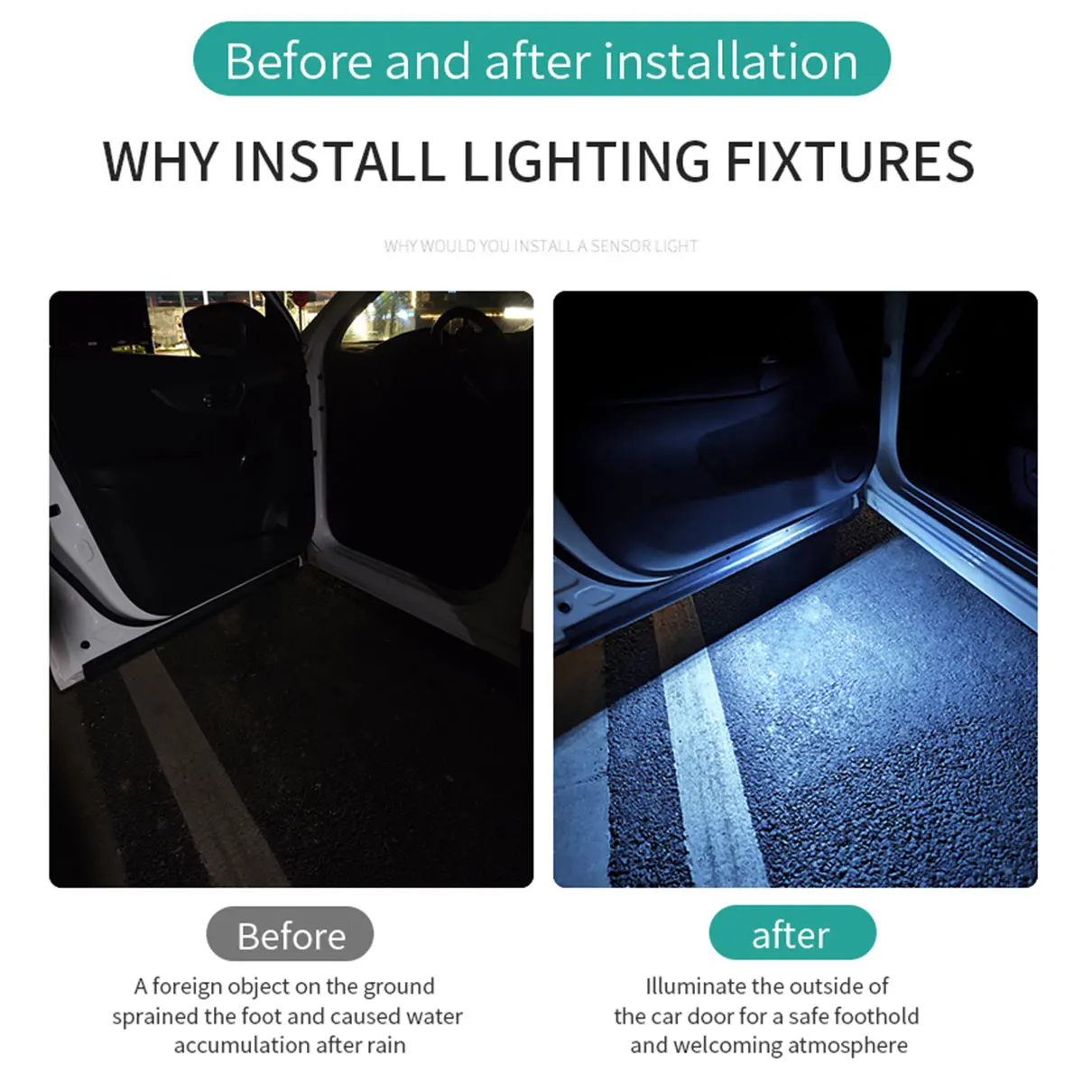 Car Door Lights LED Colorful F - Emergency Exit Sign recensione e prezzo