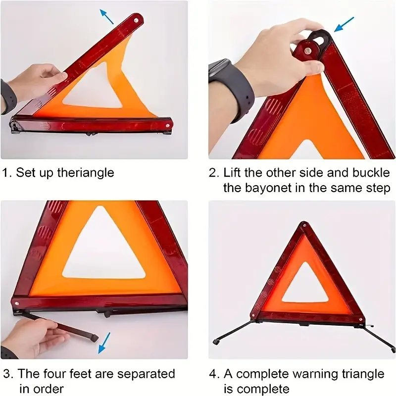 Red Reflective Car Tripod Fold - Emergency Exit Sign recensione e prezzo