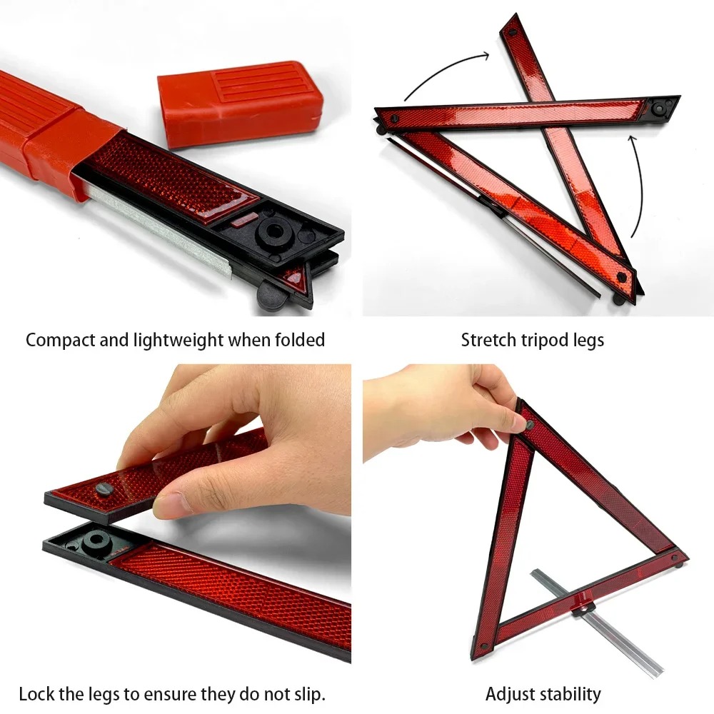 Car Tripod Folded Stop Sign Re - Emergency Exit Sign recensione e prezzo