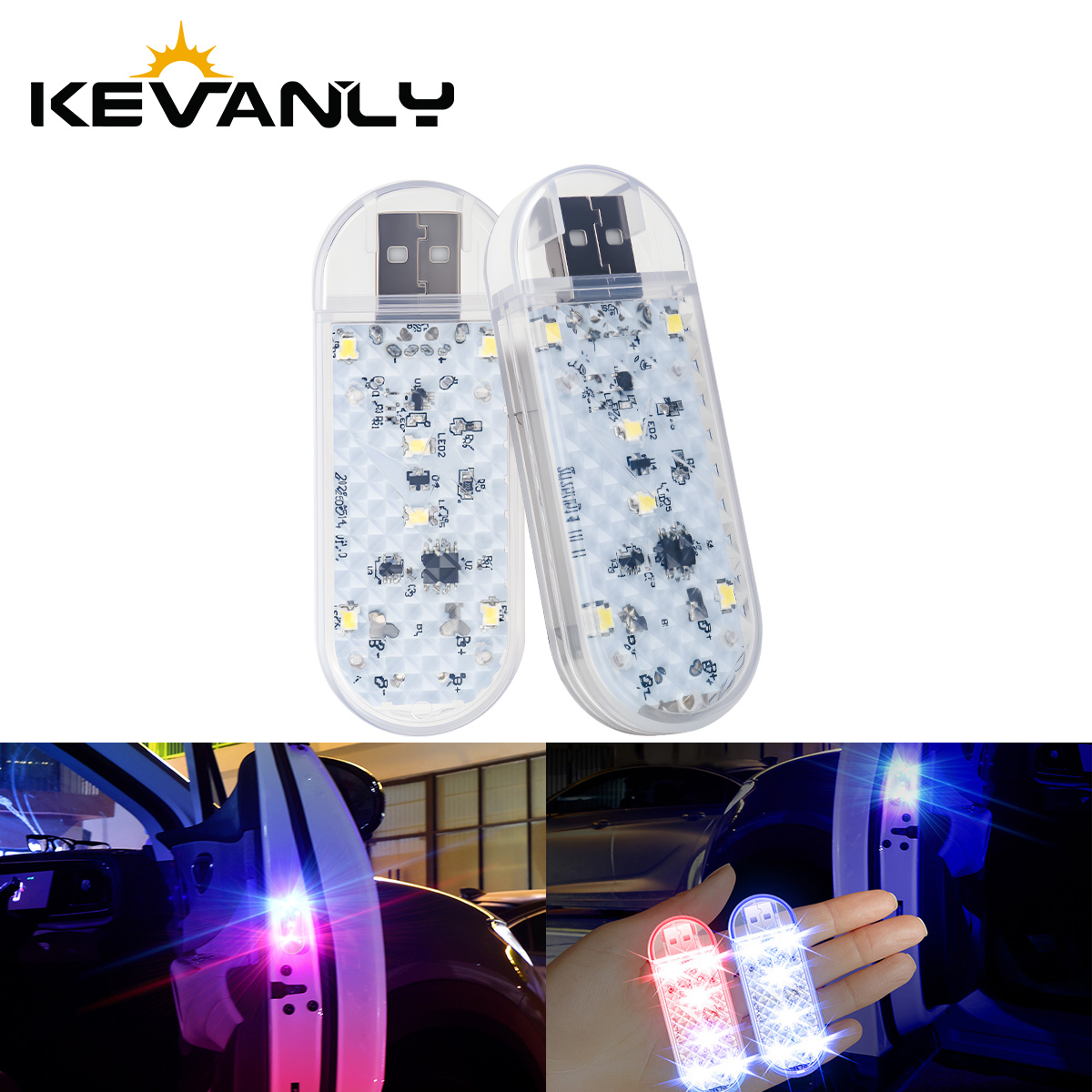 1/2pcs Car Door LED Strobe War - Emergency Exit Sign recensione e prezzo