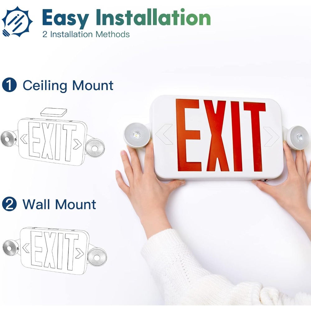 2 Pack Exit Sign with Emergenc - Emergency Exit Sign recensione e prezzo