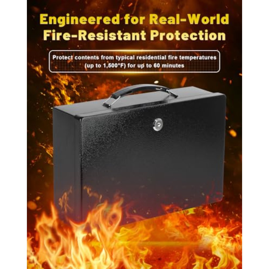 Fireproof Document Box with Ke - Fire Safe Document recensione e prezzo