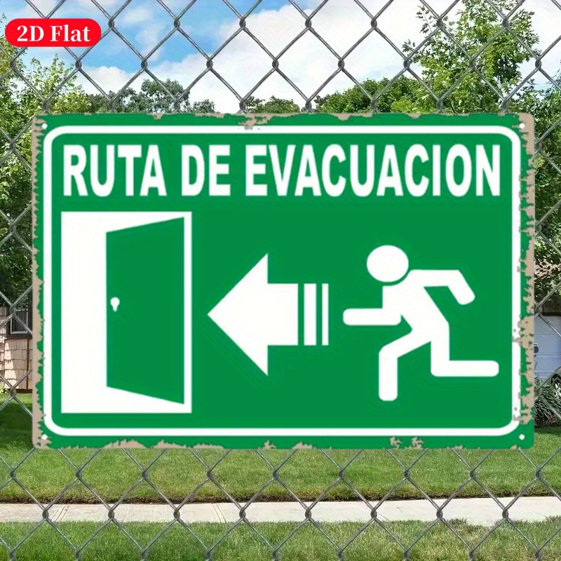 （2D Tin painting）Vintage Metal - Emergency Exit Sign recensione e prezzo