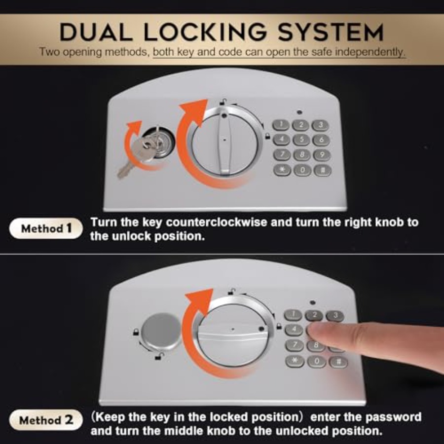 Portable Metal Safe Box with D - Fire Safe Document recensione e prezzo
