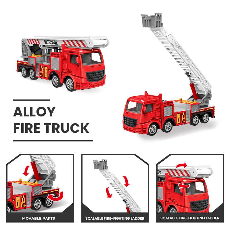 1:55 Diecast Fire Truck Model  - Fire Escape Ladder recensione e prezzo