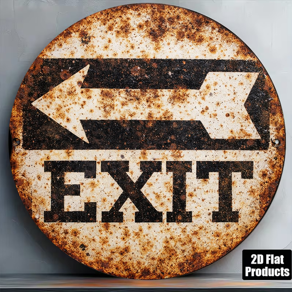 2D Metal Sign 8x8in/20x20cm Re - Emergency Exit Sign recensione e prezzo