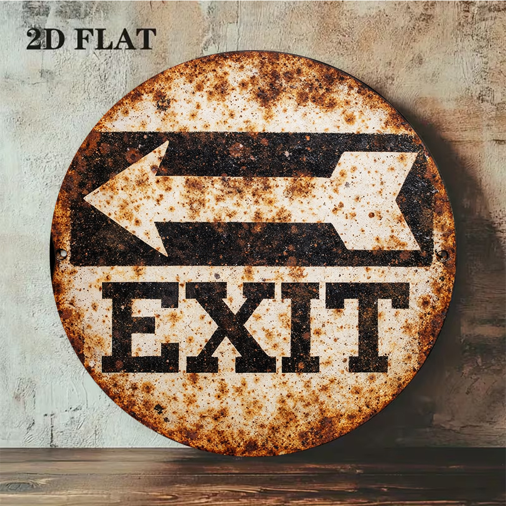 2D Metal Sign 8x8in/20x20cm Re - Emergency Exit Sign recensione e prezzo