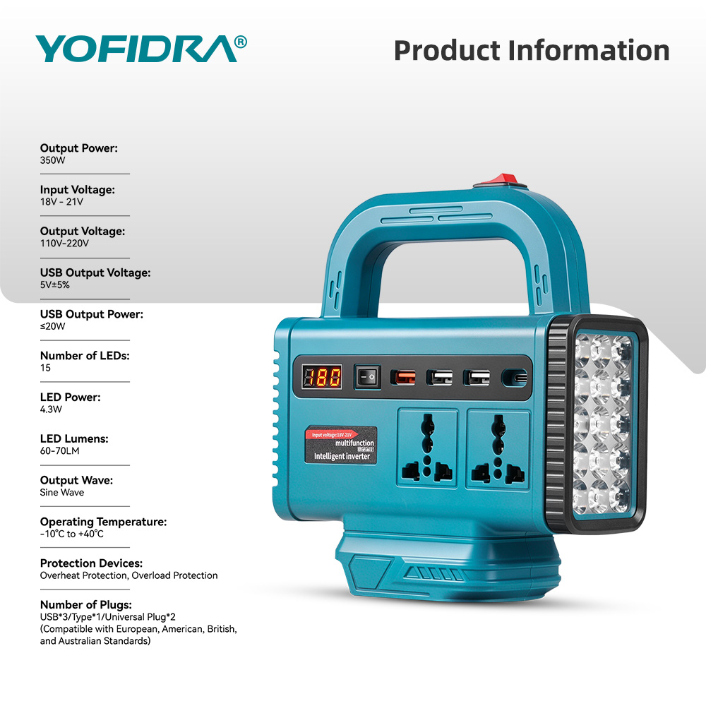 YOFIDRA 220V Portable Power In - Power Outage Light recensione e prezzo