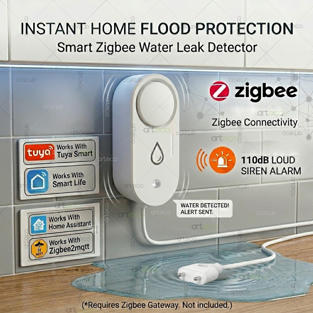 Zigbee Water Leak Detector Sma - Water Alarm Sensor recensione e prezzo