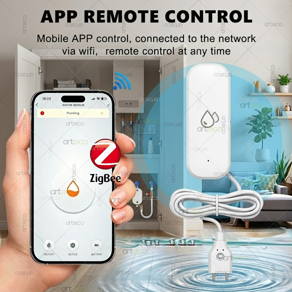 Zigbee Water Leak Detector Sma - Water Alarm Sensor recensione e prezzo