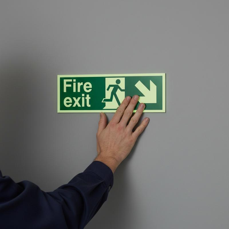 1 Sheet Glow-In-The-Dark Safet - Emergency Exit Sign recensione e prezzo