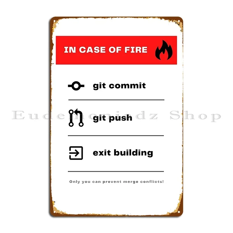 In Case Of Fire Git Commit Git - Emergency Exit Sign recensione e prezzo